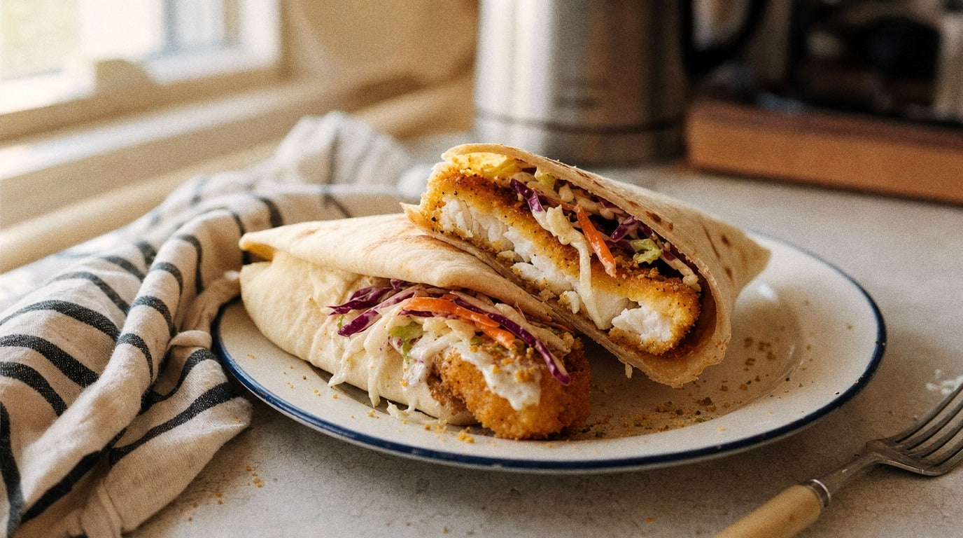 Vinegar Salt Fish Finger Wraps with Crunchy Slaw – tagged 