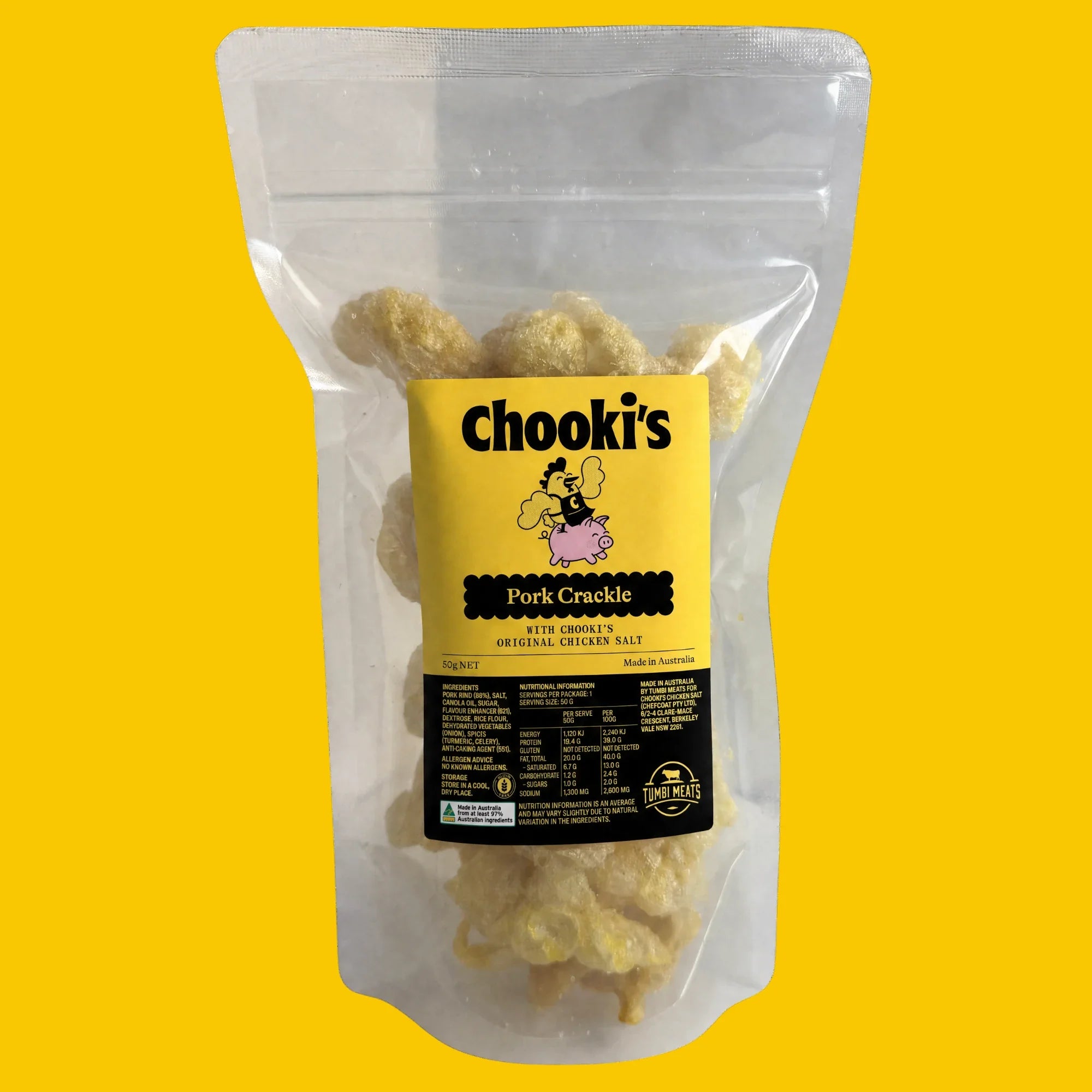 Chooki's Original Pork Crackle 50g